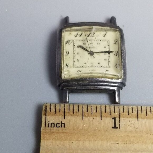 Vintage Fossil VT 2462 Watch Face, AS IS Parts Repair Broken - Picture 5 of 6